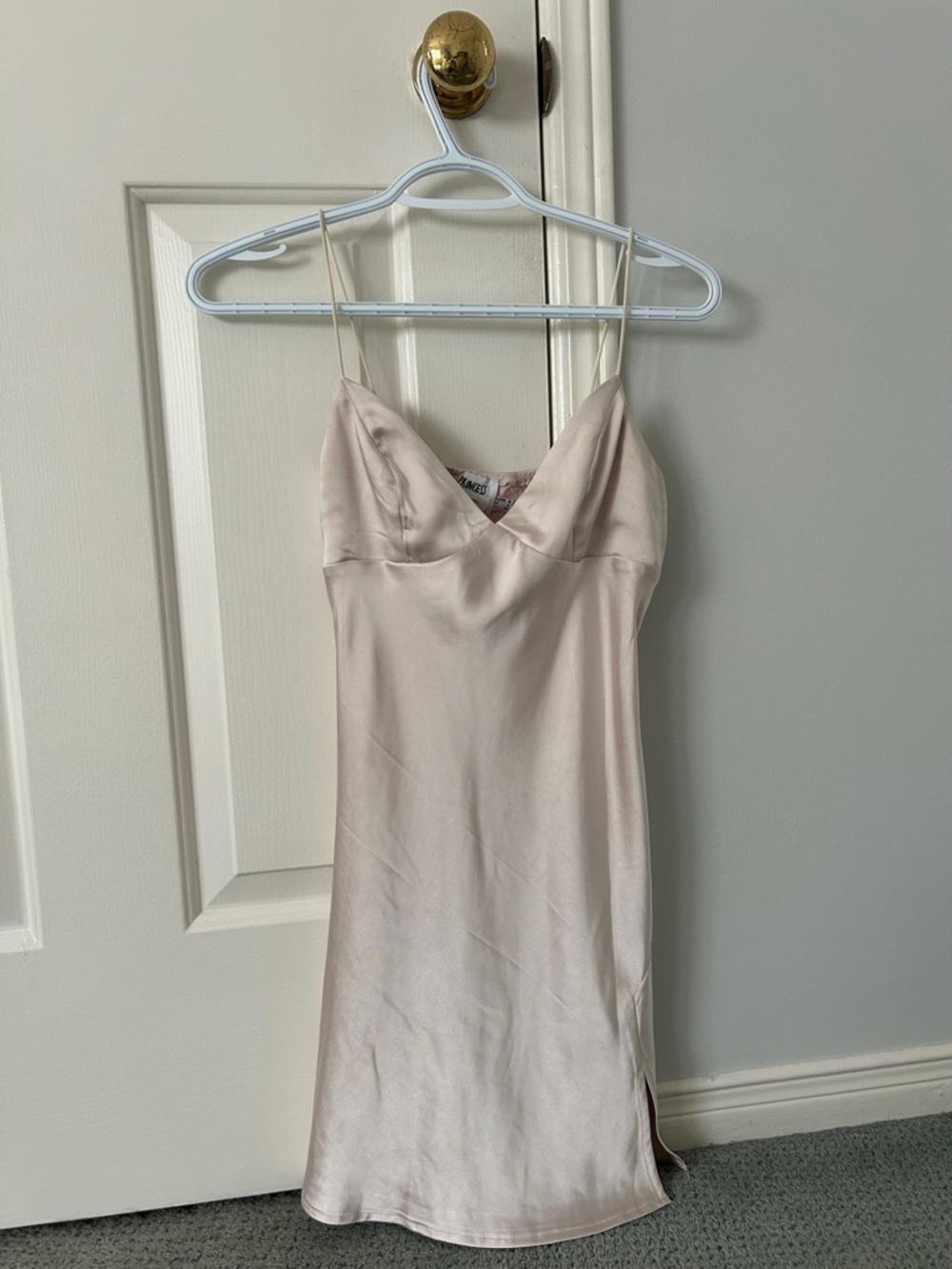 Princess Polly Pale Blush Satin Slip Dress